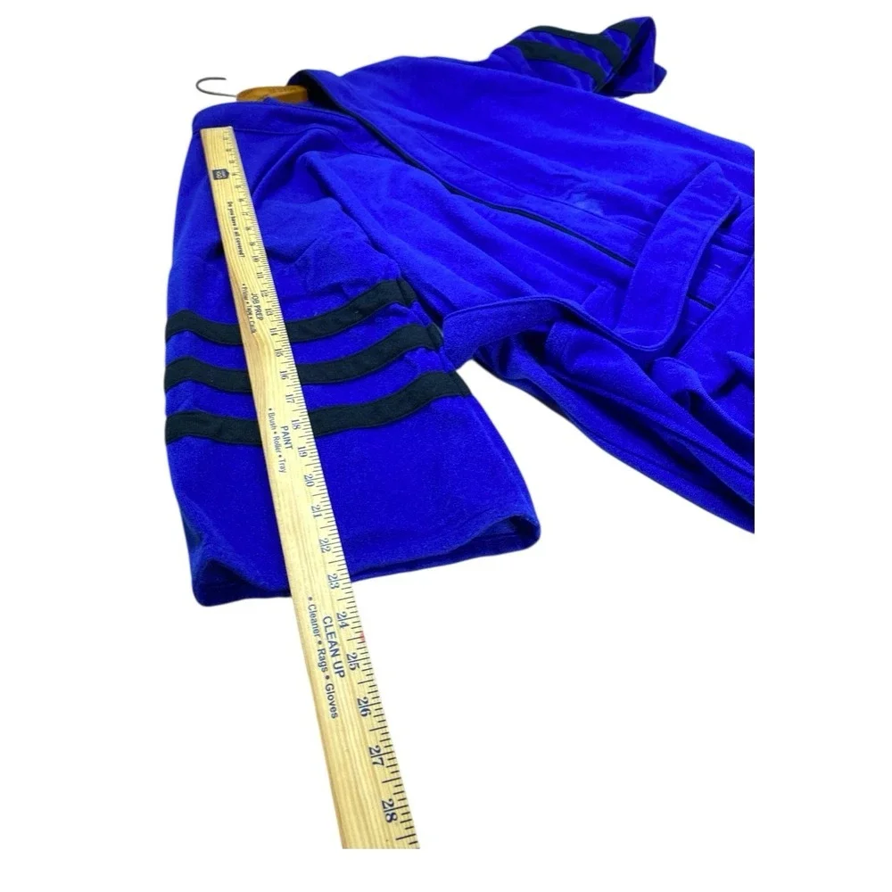 VTG Harcourt Robe Mens OS Royal Blue Tie Belt USA Made Pockets Soft Fleece Lined